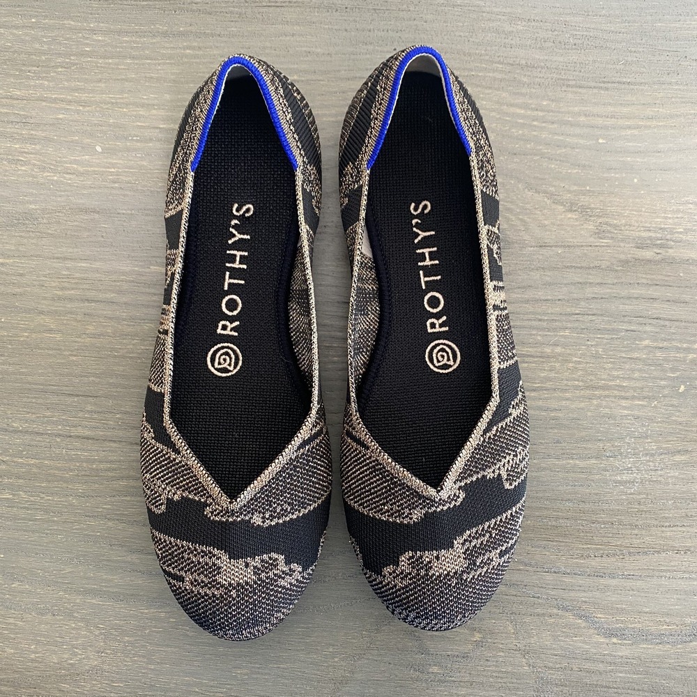Rothy's The Flat in Golden‎ Shimmer Women's Size 6.5